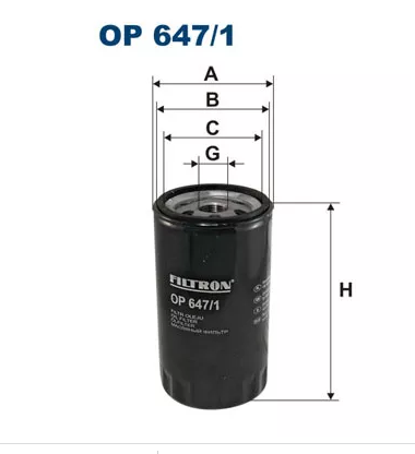 [OP647/1] Filtr oleju Filtron